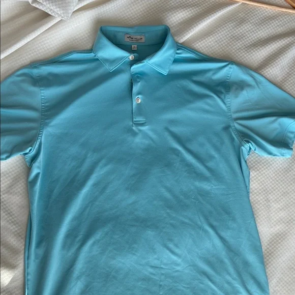 Peter Millar Men’s Aqua Polo Summer Comfort Shirt (M) - Picture 1 of 6